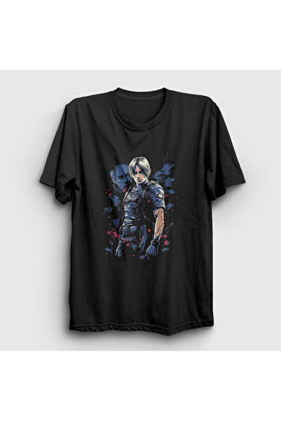 ZOKAWEAR Ουνισέξ Μαύρο Μπλουζάκι Leon Kennedy Resident Evil 435zw