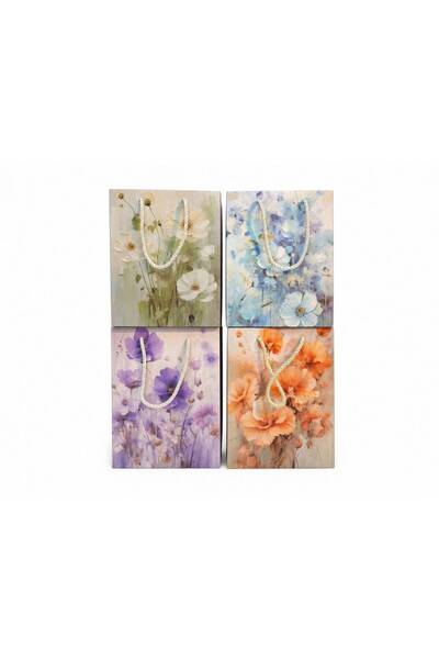 OEM Pungi cadou cu maci pastelate 12/set 26x32x12cm