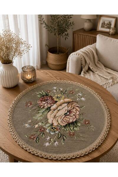 Yeshome Collection Vintage Κάλυμμα Ταπετσαρίας Bouquet Fiskos – Στρογγυλό Δια...