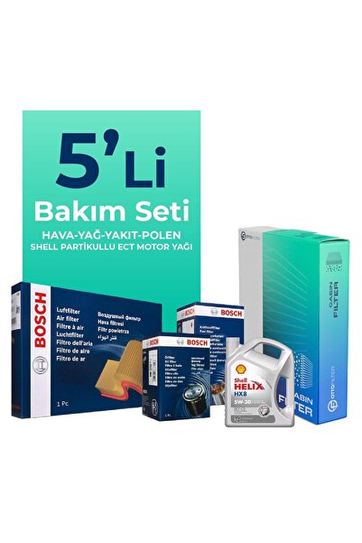 Bosch Fiat Grande Punto 1.3 Dizel Filtre Bakım Seti Shell Motor Yağlı EURO 4 ...
