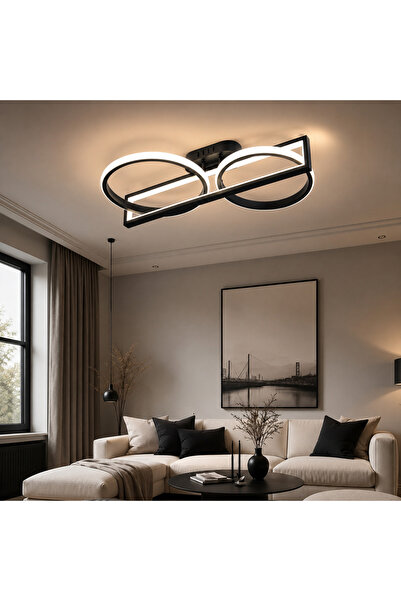 RFAN Πολυέλαιος LED RFAN, Μοντέλο R9167/1+2, με Τηλεχειριστήριο, 3 Τύποι Φωτι...