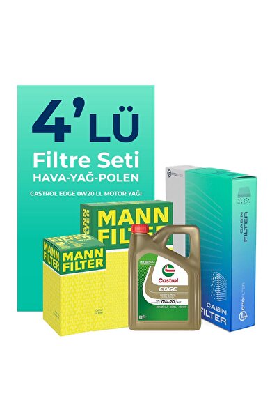 Mann-Filter Fiat Egea 1.3 Dizel Filtre Bakım Seti CAST ROL Motor Yağlı (2019-...