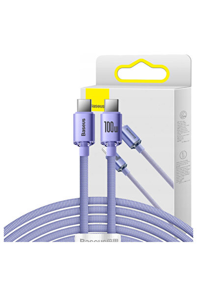 Baseus Cablu USB-C la USB-C 100W 2M pentru laptopuri și telefoane, încărcare ...