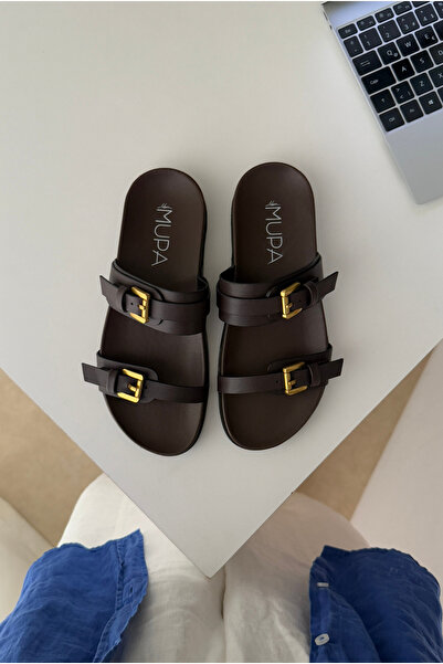 Mupa Shoes Дамски чехли ГОРЧИВО КАФЕ