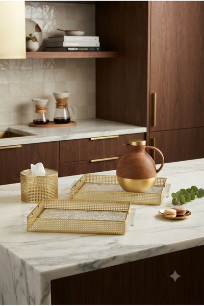 Generic Luxury Tea Pot or Coffee Set with Serving Trays and Napkin Box in Ele...