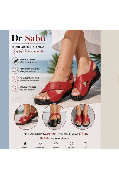 DR SABO صنادل نسائية من الجلد الطبيعي الفاخر، نعال طبية، نعال صيفية مريحة للاستخدام اليومي، نعل تشريحي مريح