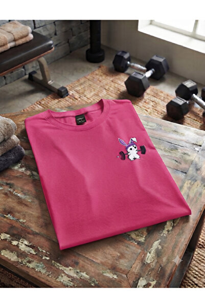 KOZİA OUTDOORS Women'S/Men's Unisex Weightlifter Rabbit Print Crew Neck Overs...