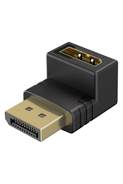 goobay αντάπτορας DisplayPort 77129, 8K/144Hz, γωνιακός, μαύρος
