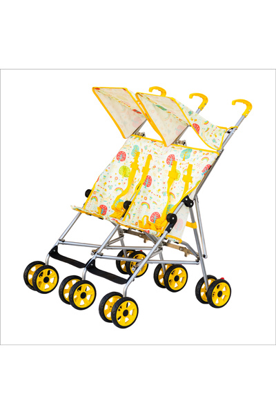 Moon Jet Plus Twin Buggy Lightweight Travel strollers -Umbrella Fold- up to 3...