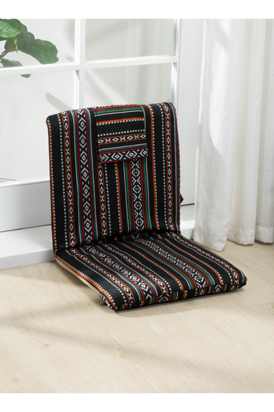 Lawazim Saudi Style Floor Majlis Chair 89x45x5cm with Adjustable Backrest and...