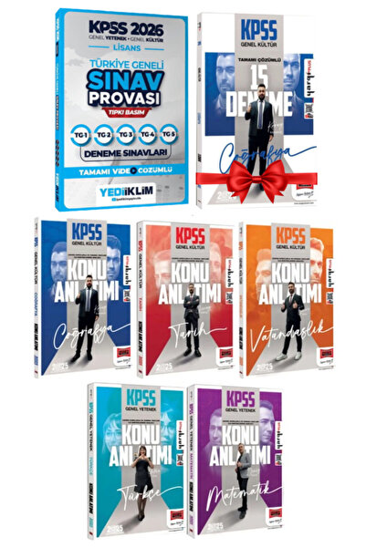 Yediiklim Yayınları 2026 KPSS Lisans GY-GK Türkiye Geneli Video Çözümlü Denem...