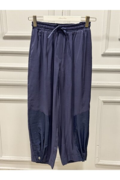 ALANURMODA 26119 Trousers with Cuffs and Rubber Inserts Navy Blue