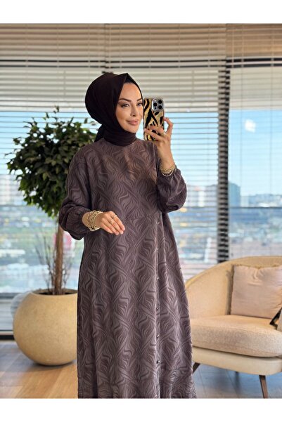 Taşpınar 26246 فستان غونكا فولاني مينك