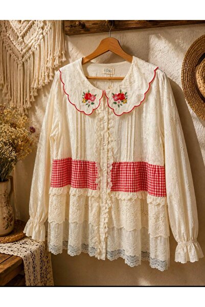 DİBA CONCEPT ÖZEL NAKIŞLI VINTAGE GÖMLEK