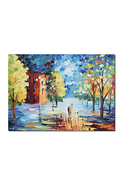 artnova Ръчно рисувана картина, Вълшебна вечер за двама, стилизирана, 70x50см...