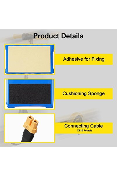 OEM Baterie de înlocuire pentru trotinetă electrică 21.6V 2.5Ah, Pachet de baterii Li-ion 54WH compatibil cu trotineta SmooSat E9/E9 Pro/E9 Apex pentru copii - 1x2.75x4.75 inci