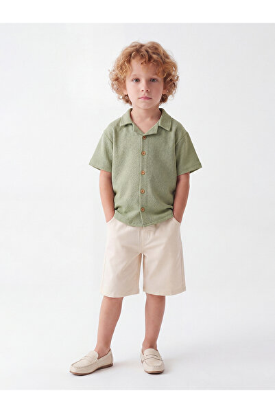 Noone Boys' Summer Short Sleeve Shirt and Shorts 2-Piece Set