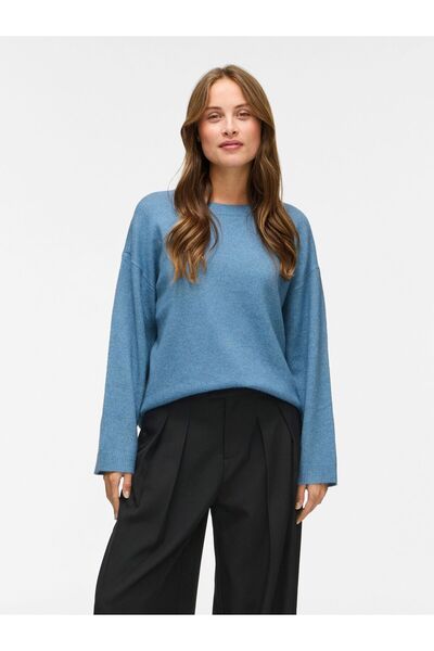 VILA Strickpullover VILIGA Rundhals