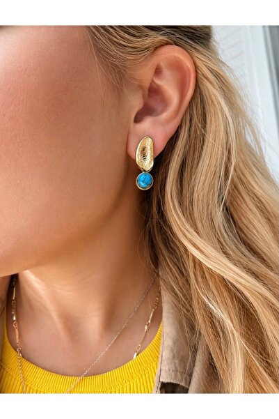 Bade Jewelry أقراط أنيقة من الفولاذ المقاوم للصدأ مزينة بطبقات ذهبية وتفاصيل ...