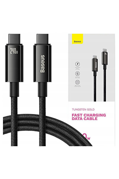 Baseus Cablu USB-C la USB-C 240W 1M pentru telefoane și laptopuri, încărcare ...