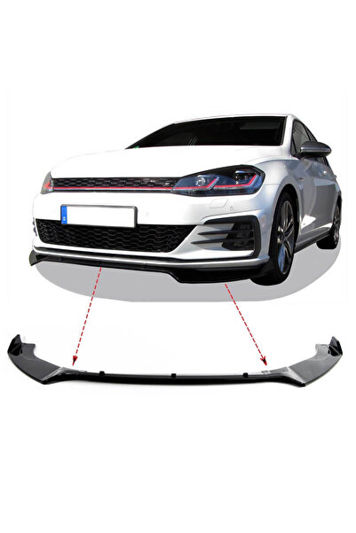 VW Μπροστινό Σπόιλερ για Golf VII (7) 12-18 Έκδοση GTI Γυαλιστερό Μαύρο 3 Τεμ...