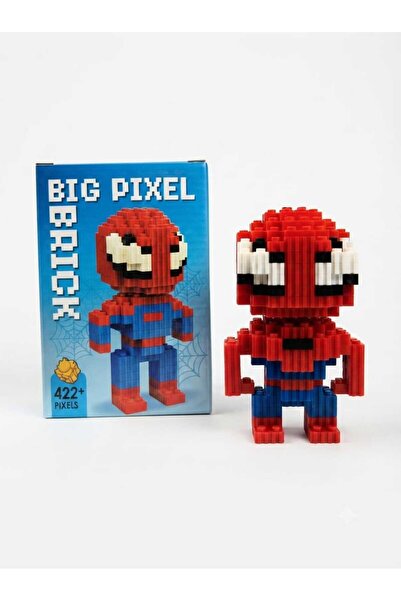 PeriMila Big Pixel Brick Örümcek Adam Mikro Blok Yapım Seti (422+ Parça)