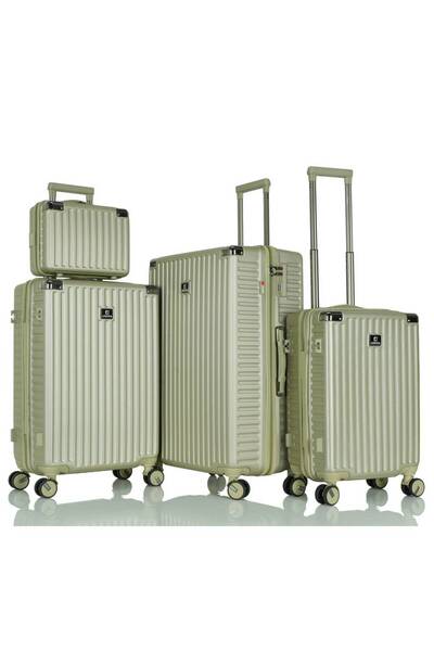Assoda Luxury 4-Piece Travel and Bridal Luggage Set from Brand, Rose Color