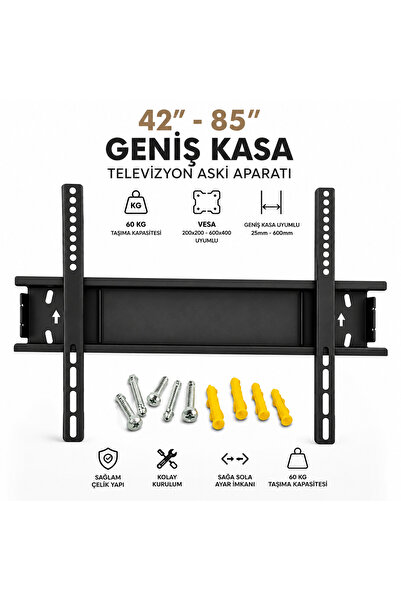 Bayırtech Tüm Markalar Ile Uyumlu Televizyon Duvar Asma Aparatı 42''-47''50''...