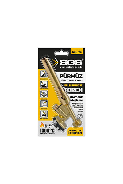 SGS SGS774 TORCH TAV VE KAYNAK PÜRMÜZ BAŞLIĞI 1300 DERECE GAZLI TORCH ALEV TA...