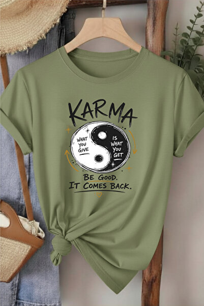 l'eivor Karma - Be Good Special Design Printed Women's Cotton T-Shirt