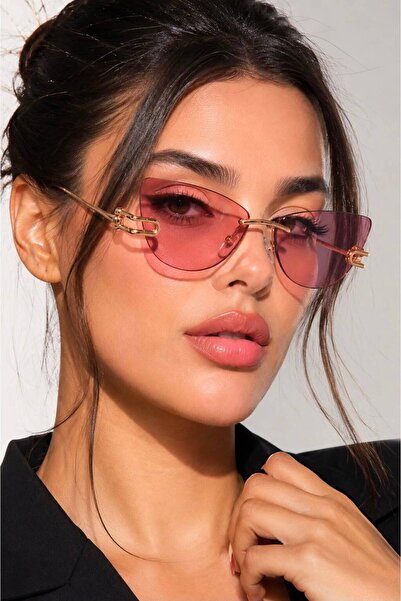 LUPİX Premium Gold Detaylı Çerçevesiz Unisex Güneş Gözlüğü | UV400 Korumalı |...