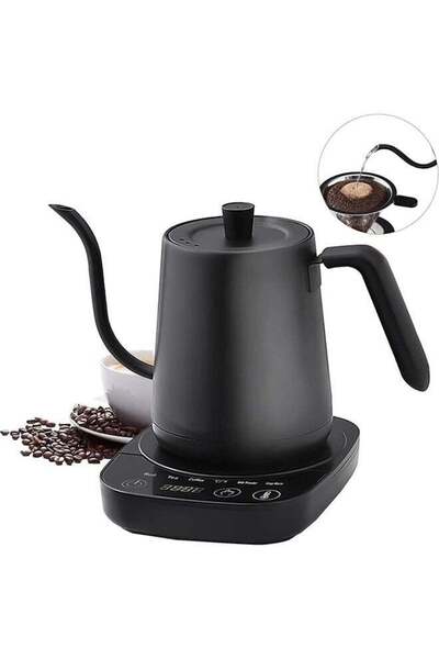 Arabest Electric Gooseneck Kettle,Temperature Control,0.8L,1000W,304 Stainles...