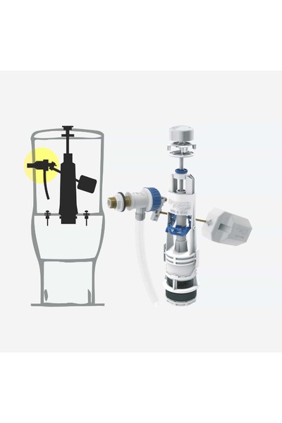 OEMS Flush machine for top press toilet seat | Idrospania - Side water inlet ...