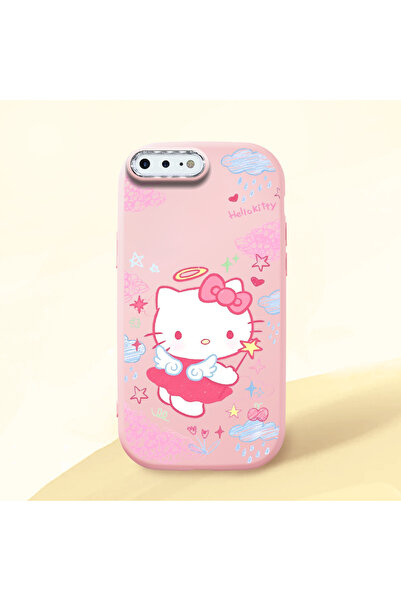 Hontinga iPhone 8 Plus Uyumlu Kılıf kamera koruyucu Pembe Silikon Couple Tele...