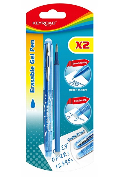 KEYROAD Pix cu cerneala care se sterge, Keyroad, Rezerva inclusa, 0,7 mm, Alb...