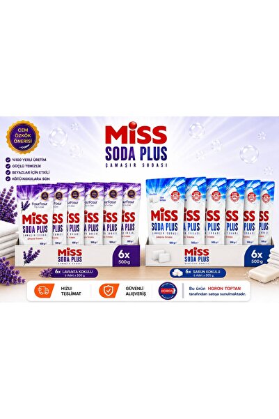 Miss SODA PLUS LAVANTA 500 GR 6 ADET + Soda Plus 500 gr 6 ADET