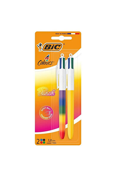 Bic Pix/pen 4 Colours Punch Rainbow, cu 4 culori, varf 1.0 mm, multicolor/gal...