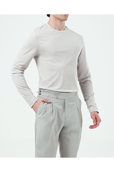 TerziAdemAltun Italian Style Slim Fit Crew Neck Long Sleeve Knitwear T-Shirt ...