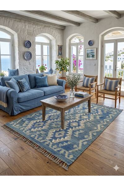 DOGANLAR ANTIQ MİRAS El Dokuma 118 Multy Kök Boya Yün Kilim-105x142