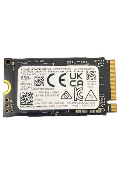 Kioxia KBG60ZNT256G 256GB M.2 22x42 PCIe Gen4x4 NVMe SSD