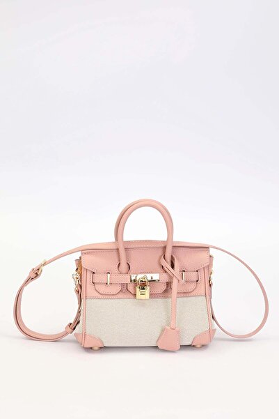 Levidor Pink Lock Detail Handbag