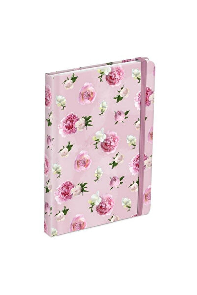 MFP Brulion Flori, cu elastic, in linii, 13x18 cm, Multicolor, 120 file