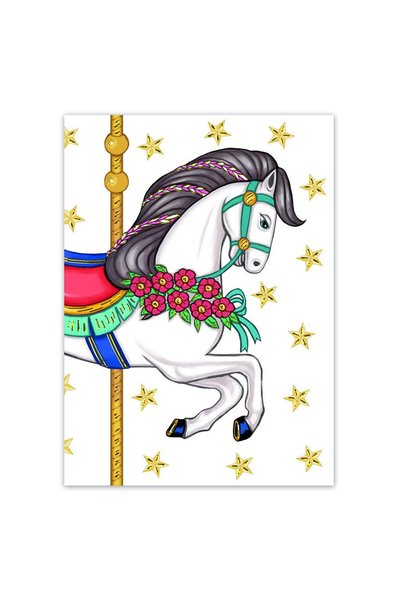 HENRY Karnet B6 Cal Carusel, aurit, cu plic, multicolor, 183x135 mm, 1 buc