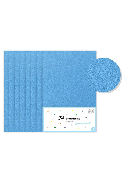 Interdruk Filc decorativ A4, fetru texturat, usor de taiat, albastru deschis,...