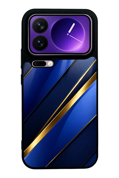 Spoyi Xiaomi 17 Pro Max Sapphire Gold Edge Tasarımlı Glossy Telefon Kılıfı