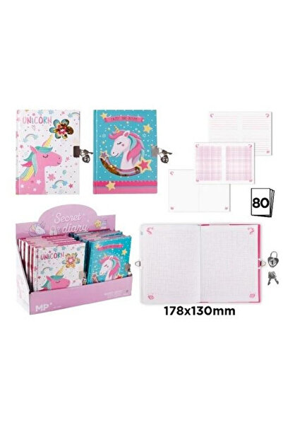 OEM Notes/Jurnal MP Main Paper Unicorn, cu lacat si cheie, 178×130 mm, 80 fil...