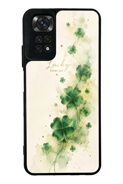 Spoyi Xiaomi Redmi Note 11S Glossy Phone Case with Lucky Clover Whisper Design