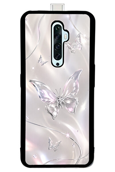Spoyi Oppo Reno 2Z Crystal Whisper Butterfly Tasarımlı Glossy Telefon Kılıfı