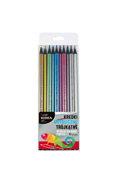 Derform Set de 10 creioane colorate, Kidea, Multicolor