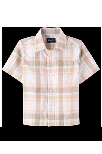 The Children's Place Boys Plaid Poplin Button Up Shirt